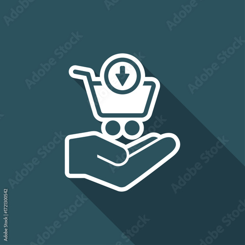 Put into shopping cart - Minimal modern icon