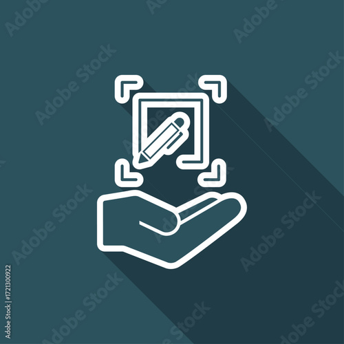 Customized design services - Flat minimal vector icon