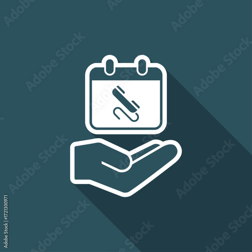 Call for appointment - Minimal vector icon
