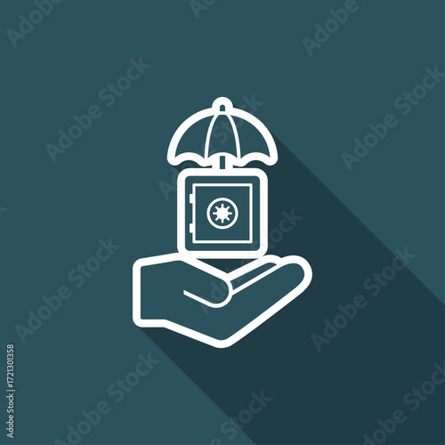 Secure strongbox - Minimal vector icon