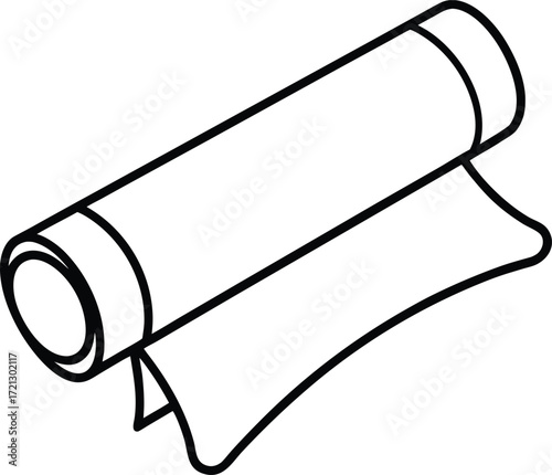 vector illustration of a paper roll icon
