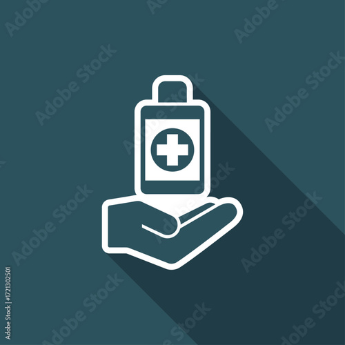 Pharmacy services - Vector flat icon
