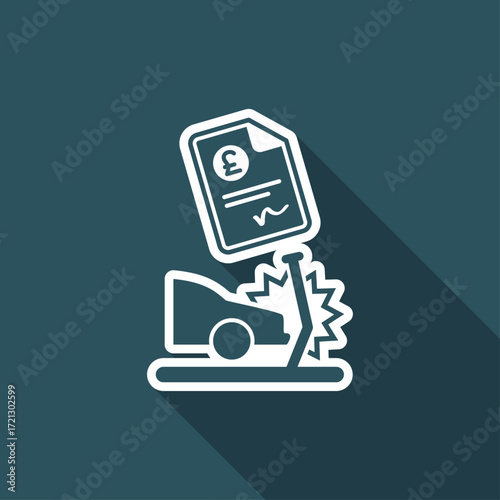 Car insurance payment - Sterling - Vector web icon