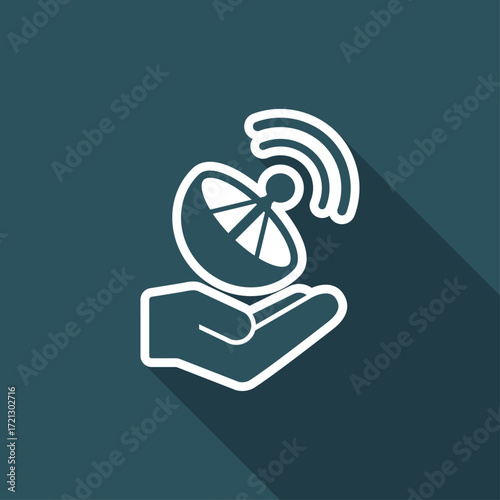 Satellite Services - Vector web icon