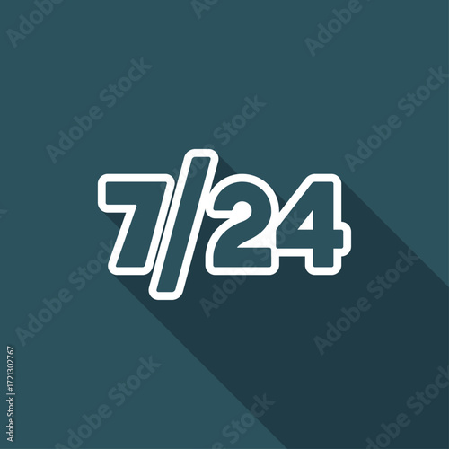 7/24 services - Vector web icon