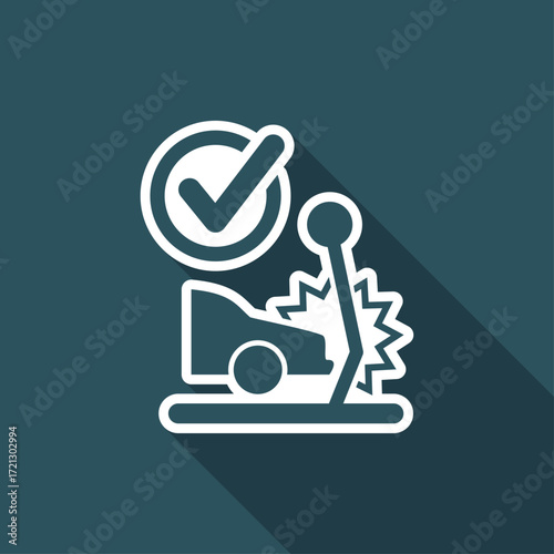 Car crash check - Vector web icon