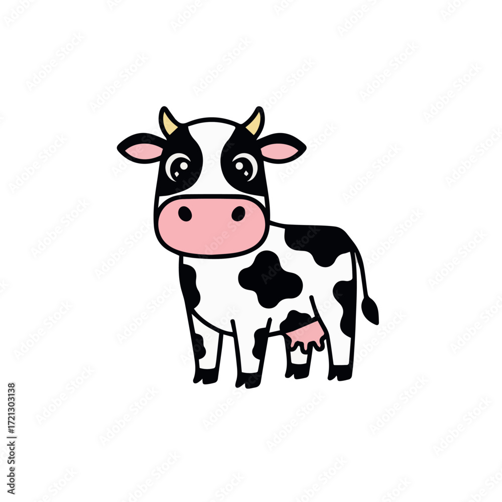 Fototapeta premium cow vector with white background