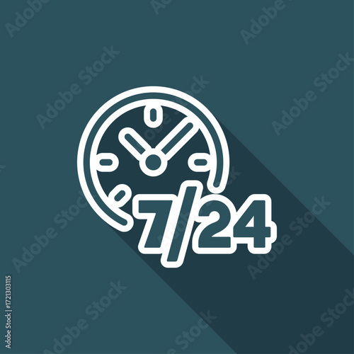 Always available services  - Vector web icon
