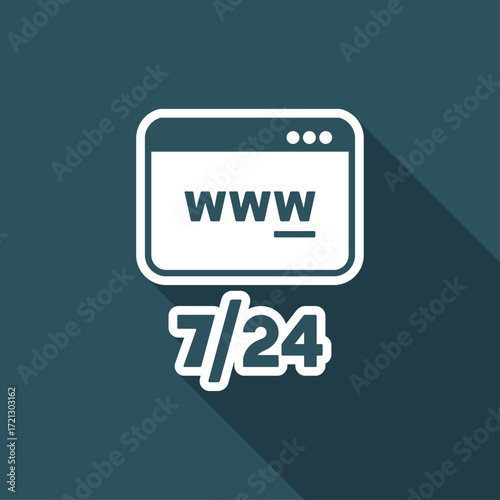 7/24 web services - Vector web icon