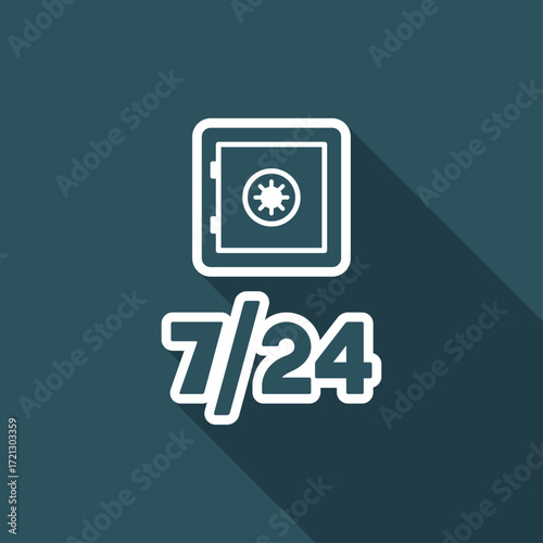 Strongbox service 7/24 - Vector web icon