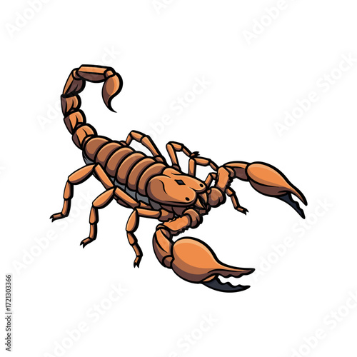 scorpion vector with white background