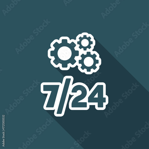 Technical assistance 7/24 - Vector web icon