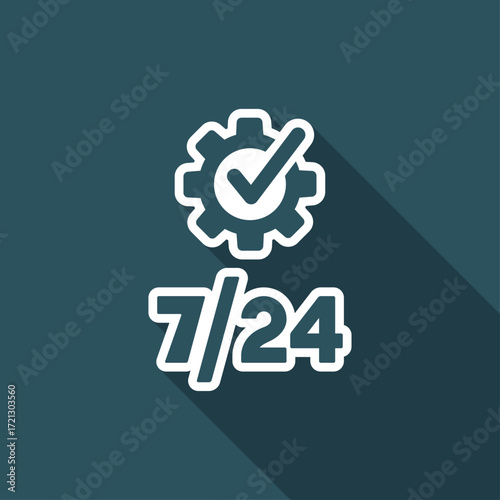 Technical assistance 7/24 - Vector web icon