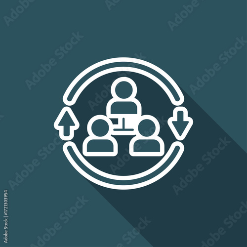 24/7 network services - Vector web icon