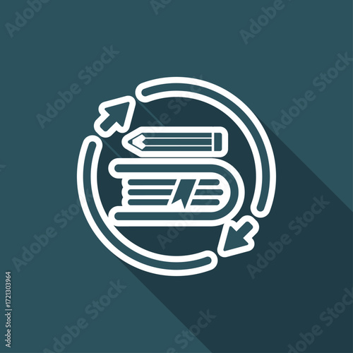 Steady school support - Vector web icon