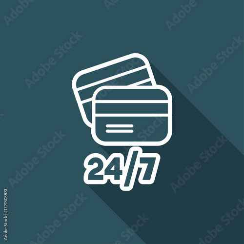 Steady banking services - Vector web icon