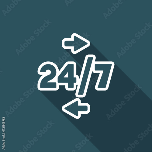 Steady services 24/7 - Vector web icon