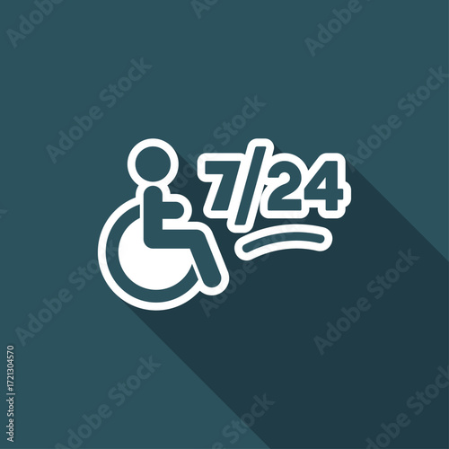 Steady handicapped assistance service - Vector web icon