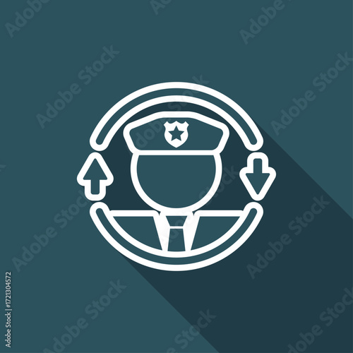 Full police and security service - Vector web icon