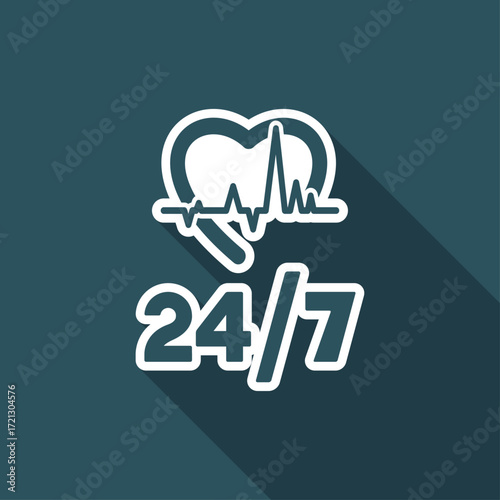 Steady medical assistance service - Vector web icon