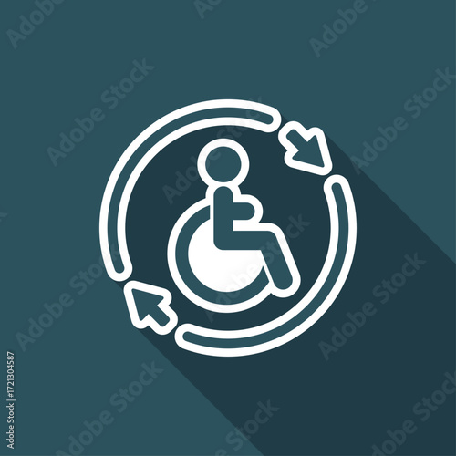 Steady handicapped assistance service - Vector web icon