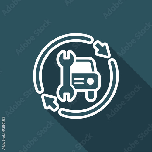 Full car assistance services - Vector web icon