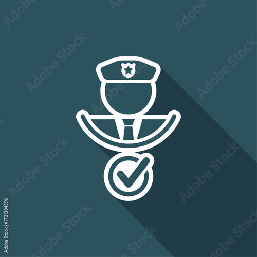 Steady police and security service - Vector web icon