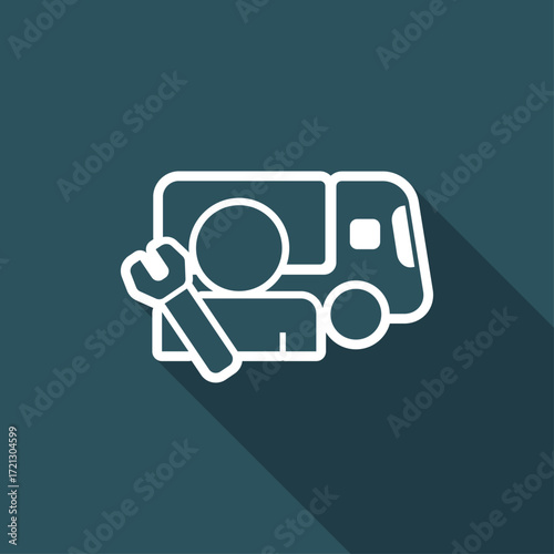 Truck assistance services - Vector web icon