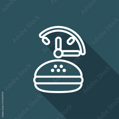 Fast-foood steady service - Vector flat icon