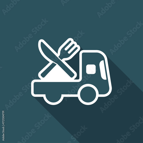 Online food services - Vector web icon