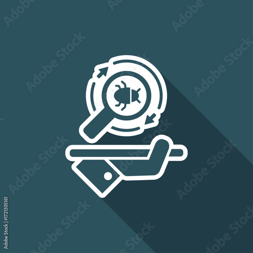 Virus full cleaning service - Vector web icon