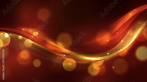 The image features a flowing, ribbon like element that curves across the frame against a soft, diffused backdrop