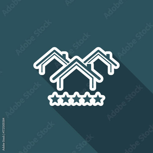 Top rating residence - Vector web icon