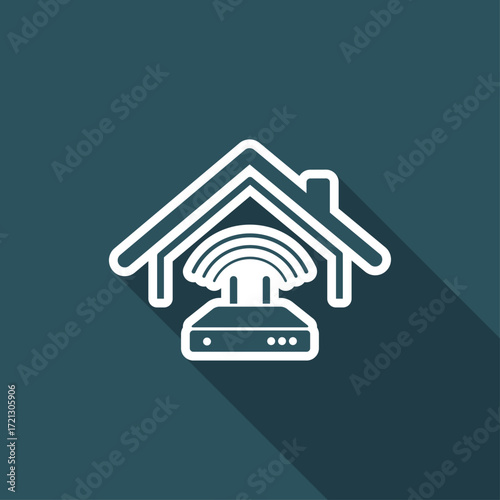 Home wi-fi modem - Vector web icon