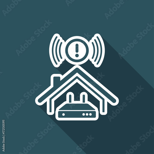 Web connection error - Vector web icon