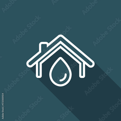 Domestic hydraulic system - Vector web icon