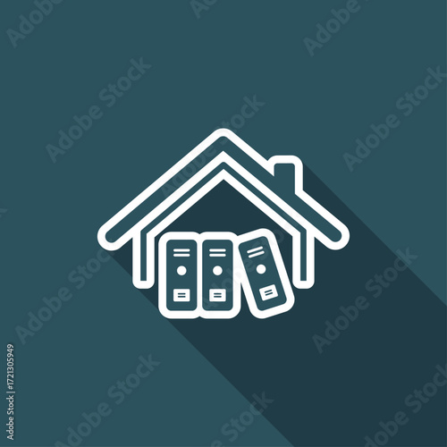 Archive folders room - Vector web icon