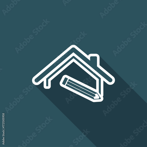 House design - Vector web icon