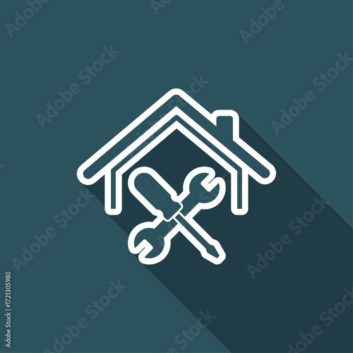 House repair services - Vector web icon