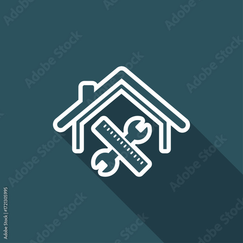 House renovation - Vector web icon
