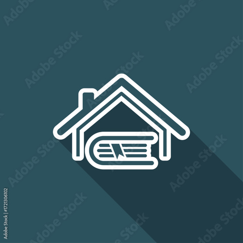 Library or school concept - Vector web icon