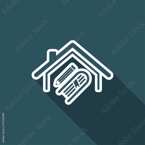 Library or school concept - Vector web icon