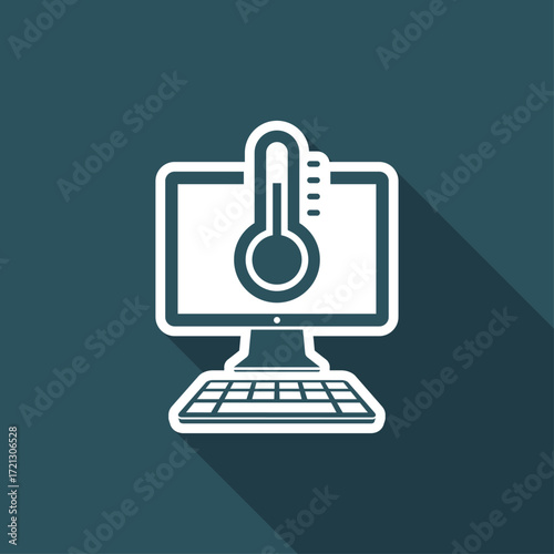 Computer temperature - Vector web icon
