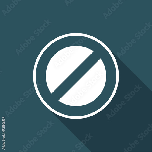 Forbidden access - Private area - Vector web icon
