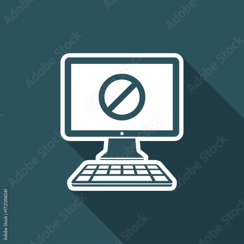 Forbidden access - Private area - Vector web icon