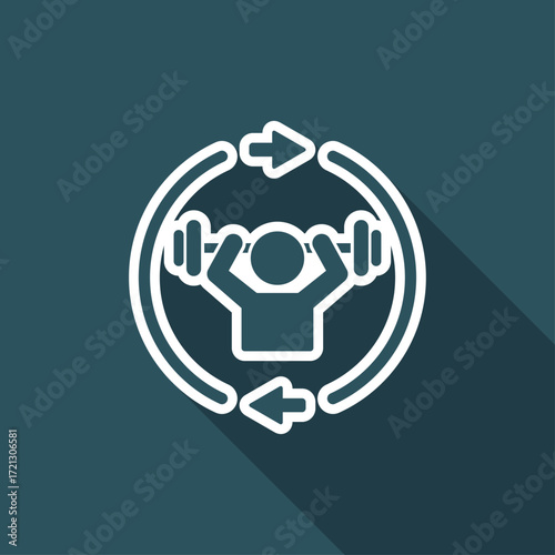 Body building training - Vector web icon