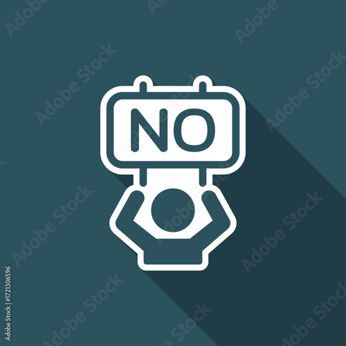 Negation concept - Vector web icon