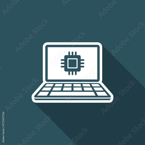 Computer processor - Vector web icon