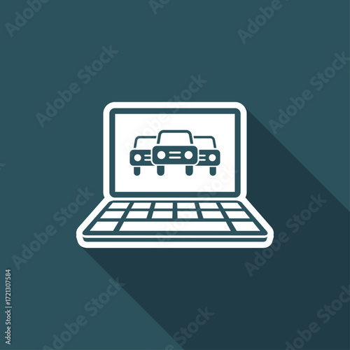 Automotive services online - Vector web icon