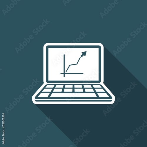 Business increase - Vector web icon